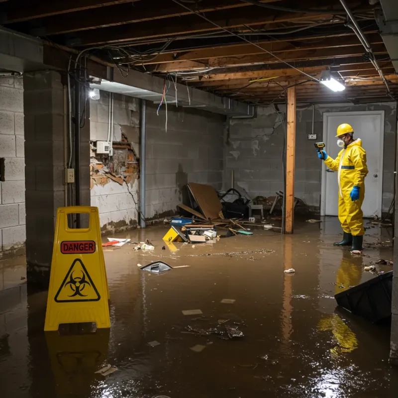 Flooded Basement Electrical Hazard in South Hadley, MA Property